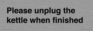 Please unplug the kettle when finished